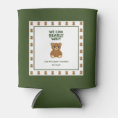 Teddy Bear Gender Neutral Minimalist Baby Shower 缶クーラー (正面)