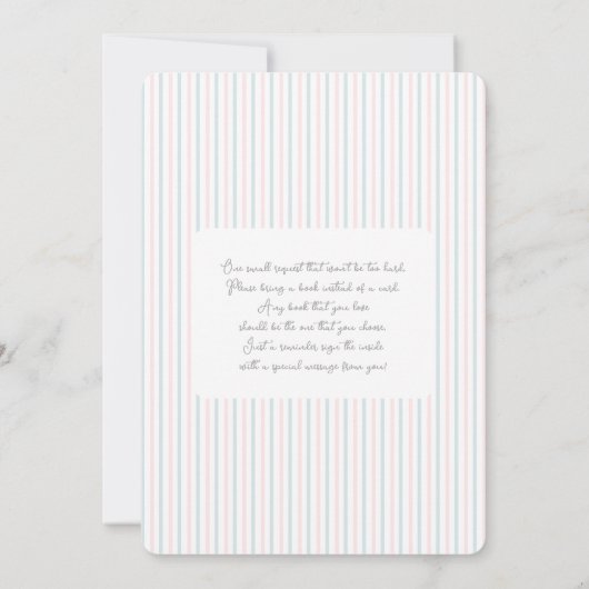 Teddy Bear Gender Reveal  招待状 (裏面)