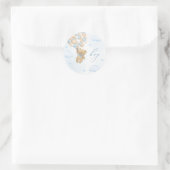 Teddy Bear Gender Reveal Boy ラウンドシール (バッグ)