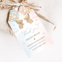 Teddy Bear Gender Reveal Thank You