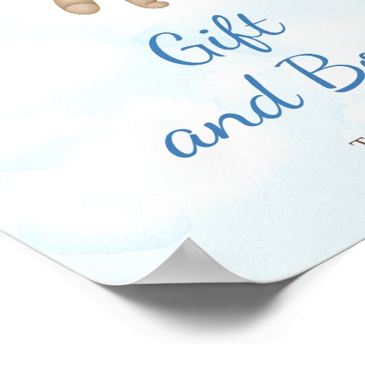 Teddy Bear Gift and Books Poster ポスター (角)