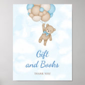 Teddy Bear Gift and Books Poster ポスター (正面)
