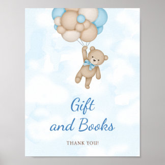 Teddy Bear Gift and Books Poster ポスター