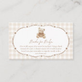 Teddy Bear Gingham Books for Baby エンクロージャーカード (正面)