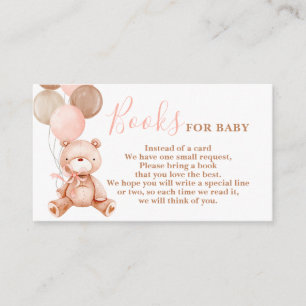 Teddy Bear Girlがブックカードを持ち込む エンクロージャーカード