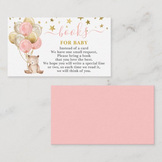 Teddy Bear Girlがブックカードを持ち込む エンクロージャーカード (正面/裏面)