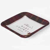 Teddy Bear Girl Baby Shower ペーパープレート (傾斜あり)