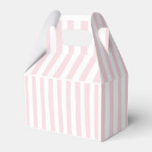 Teddy Bear Girls Pink Bow Stripes 1st Birthday フェイバーボックス (裏面サイド)