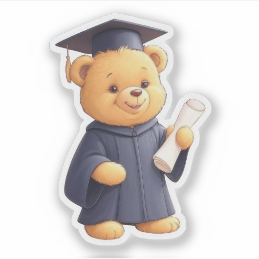 Teddy Bear Graduation シール (正面)