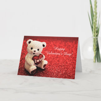 Teddy Bear Happy Valentine's Day Card カード