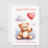 Teddy Bear Heart Mothers Day シーズンカード (正面)