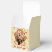 Teddy Bear Holdingハート写真バレンタインデー フェイバーボックス (オープン)