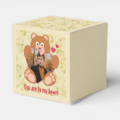 Teddy Bear Holdingハート写真バレンタインデー フェイバーボックス (裏面サイド)