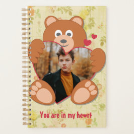 Teddy Bear Holdingハート写真バレンタインデー プランナー手帳