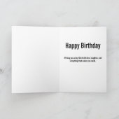 Teddy Bear Holding Birthday Cake Birthday Card カード (内部)