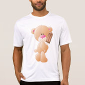 Teddy Bear Holding Chocolate Ice Cream Popsicle Tシャツ (正面)