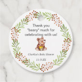 Teddy Bear Honey Bee赤ちゃん感謝していシャワーT フェイバータグ (正面)