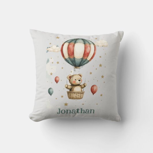 Teddy Bear Hot Air Balloon Cozy クッション (正面)