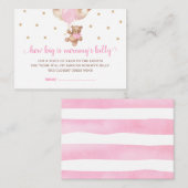 Teddy Bear How Big Is Mommy's Belly Game Card エンクロージャーカード (正面/裏面)