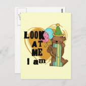 Teddy Bear I'm 1誕生日Tシャツ&ギフト ポストカード (正面/裏面)