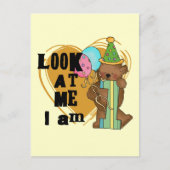 Teddy Bear I'm 1誕生日Tシャツ&ギフト ポストカード (正面)