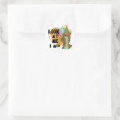 Teddy Bear I'm 1誕生日Tシャツ&ギフト ラウンドシール (バッグ)