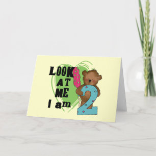 Teddy Bear I'm 2誕生日Tシャツ&ギフト カード