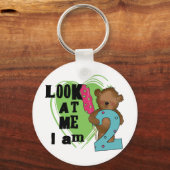 Teddy Bear I'm 2誕生日Tシャツ&ギフト キーホルダー (正面)