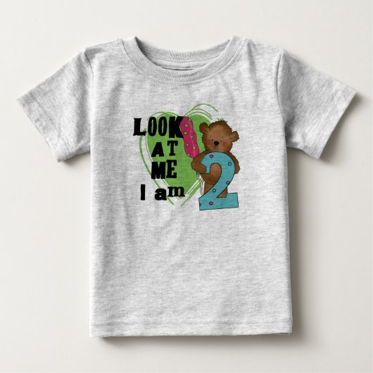 Teddy Bear I'm 2誕生日Tシャツ&ギフト ベビーTシャツ (正面)