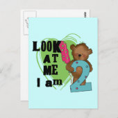 Teddy Bear I'm 2誕生日Tシャツ&ギフト ポストカード (正面/裏面)