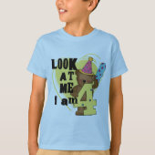 Teddy Bear I'm 4誕生日Tシャツ&ギフト Tシャツ (正面)