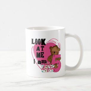 Teddy Bear I'm 5誕生日Tシャツとギフト コーヒーマグカップ