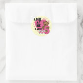 Teddy Bear I'm 5誕生日Tシャツとギフト ラウンドシール (バッグ)