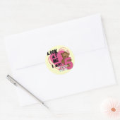 Teddy Bear I'm 5誕生日Tシャツとギフト ラウンドシール (封筒)