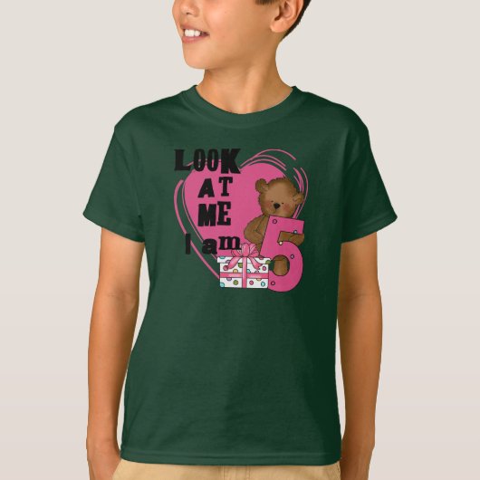 Teddy Bear I'm 5誕生日Tシャツとギフト Tシャツ (正面)
