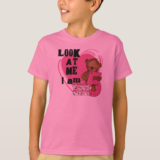 Teddy Bear I'm 5誕生日Tシャツとギフト Tシャツ (正面)