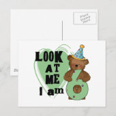 Teddy Bear I'm 6誕生日Tシャツ&ギフト ポストカード (正面/裏面)