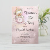 Teddy Bear in a Teacup Galantine's Tea Party 招待状 (スタンド正面)