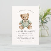 Teddy Bear "In Loving Memory" Child Memorial Card 招待状 (スタンド正面)