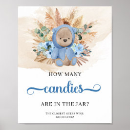 Teddy Bear Jarゲームのキャンディーの数 ポスター