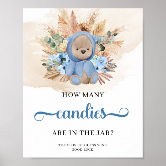 Teddy Bear Jarゲームのキャンディーの数 ポスター (正面)