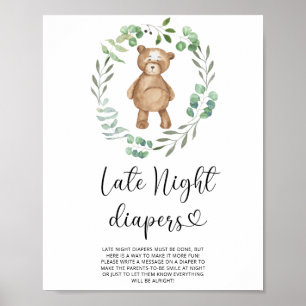 Teddy Bear \ Late night diapersゲームポスター ポスター