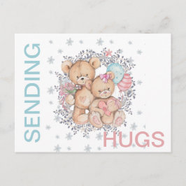 TEDDY Bear LOVE Get Well Sending HUGSはがき ポストカード
