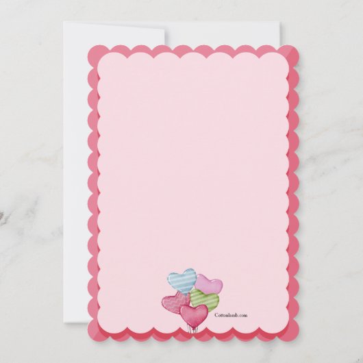 Teddy Bear Love Invitations 招待状 (裏面)