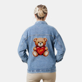 Teddy Bear "Love" Women’s Denim Jacket デニムジャケット