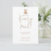 Teddy Bear Minimalist Baby Shower Thank You Card サンキューカード (スタンド正面)
