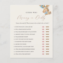 Teddy Bear MommyまたはDaddy Baby Showerゲーム