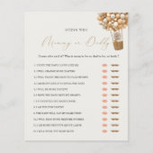 Teddy Bear MommyまたはDaddy Baby Showerゲーム (正面)