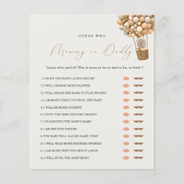 Teddy Bear MommyまたはDaddy Baby Showerゲーム