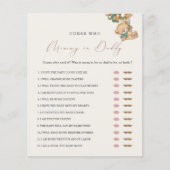 Teddy Bear MommyまたはDaddy Baby Showerゲーム (正面)